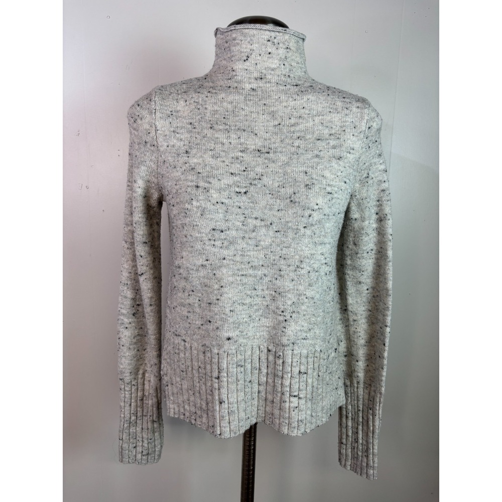 Madewell Sweater Small Gray Specked Mock Neck Pullover Women's